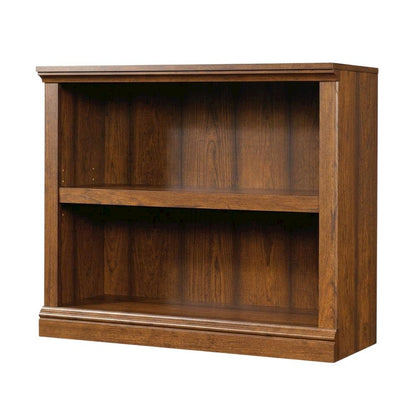 Cherry finish bookcase with versatile storage and modern design