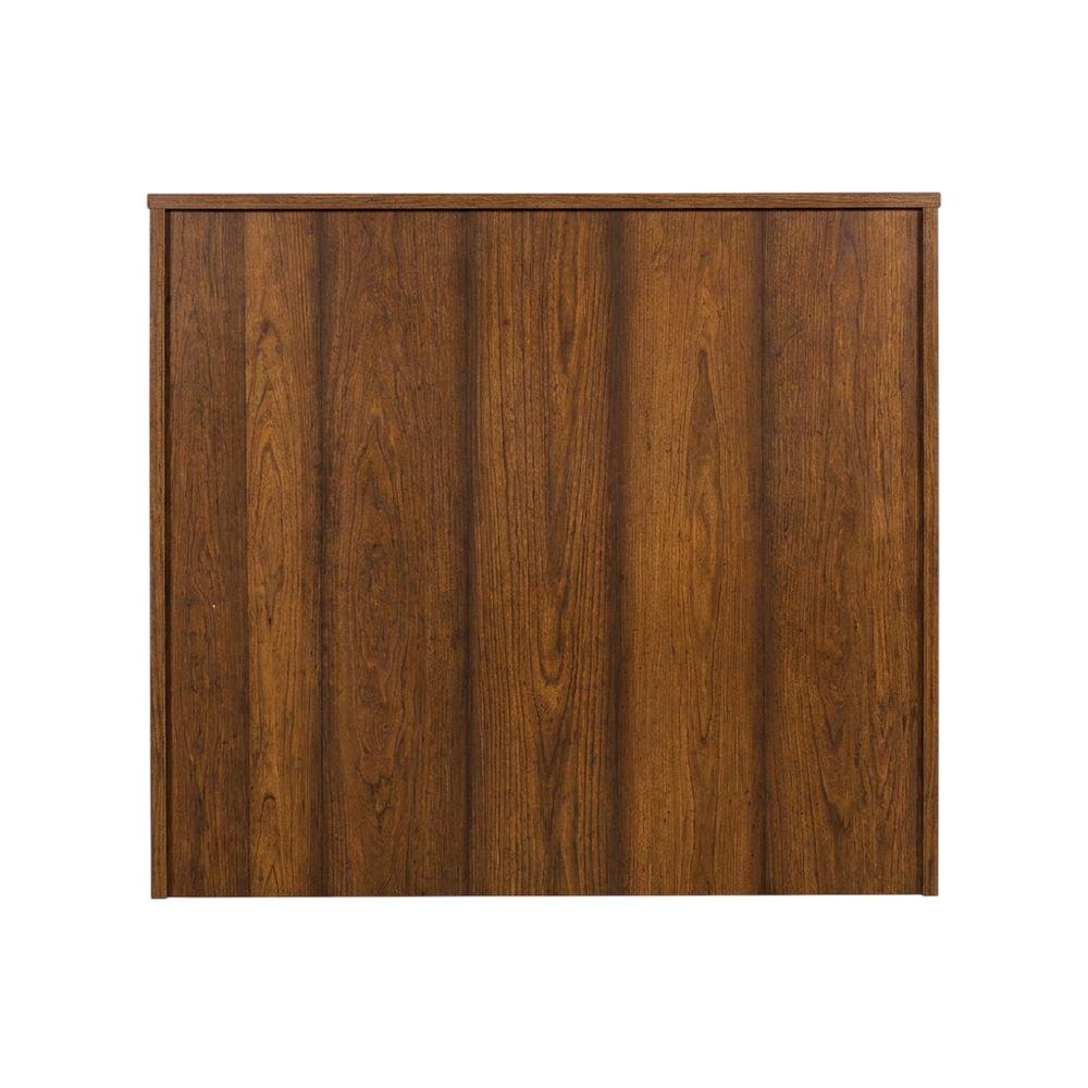 Cherry finish bookcase with versatile storage and modern design