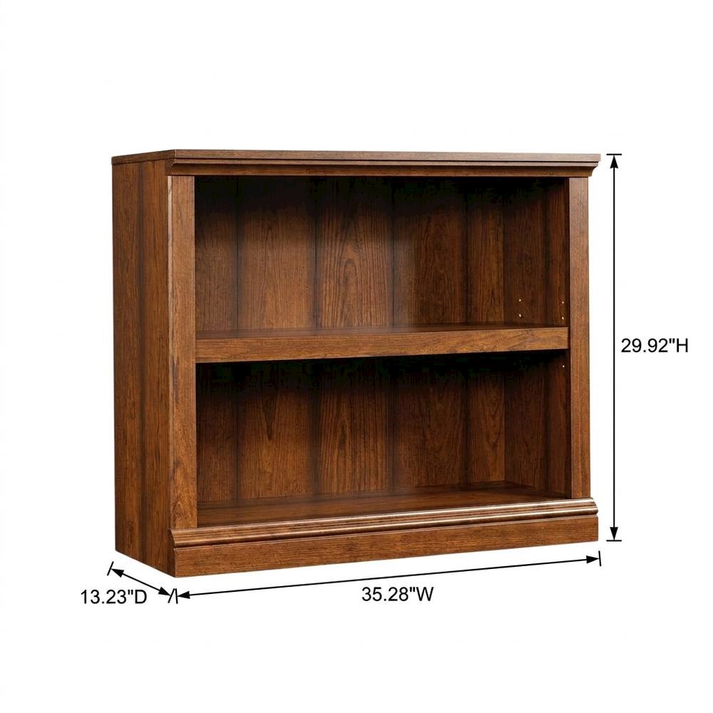 Cherry finish bookcase with versatile storage and modern design