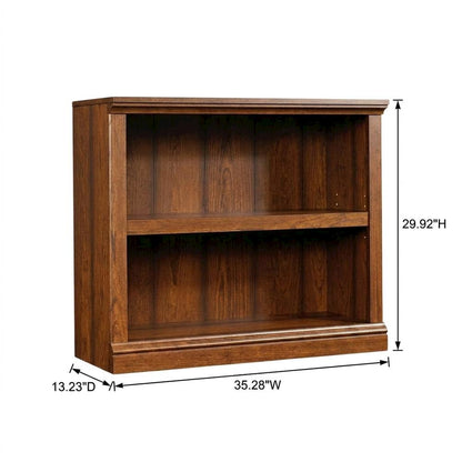 Cherry finish bookcase with versatile storage and modern design
