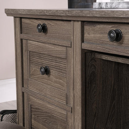 Hammond Commercial Office Executive Desk, Emery Oak finish