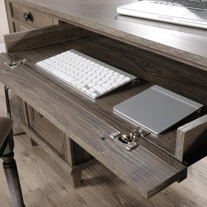 Hammond Commercial Office Executive Desk, Emery Oak finish