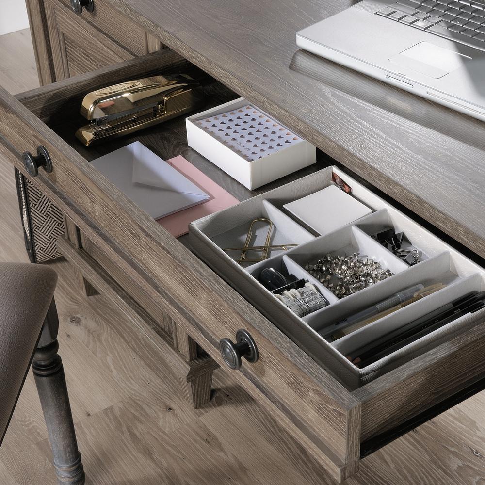 Hammond Commercial Office Executive Desk, Emery Oak finish
