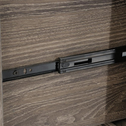 Hammond Commercial Office Executive Desk, Emery Oak finish