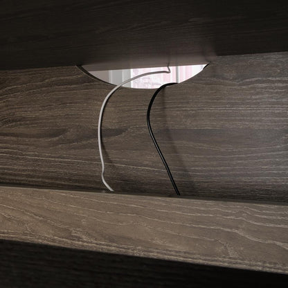 Hammond Commercial Office Executive Desk, Emery Oak finish