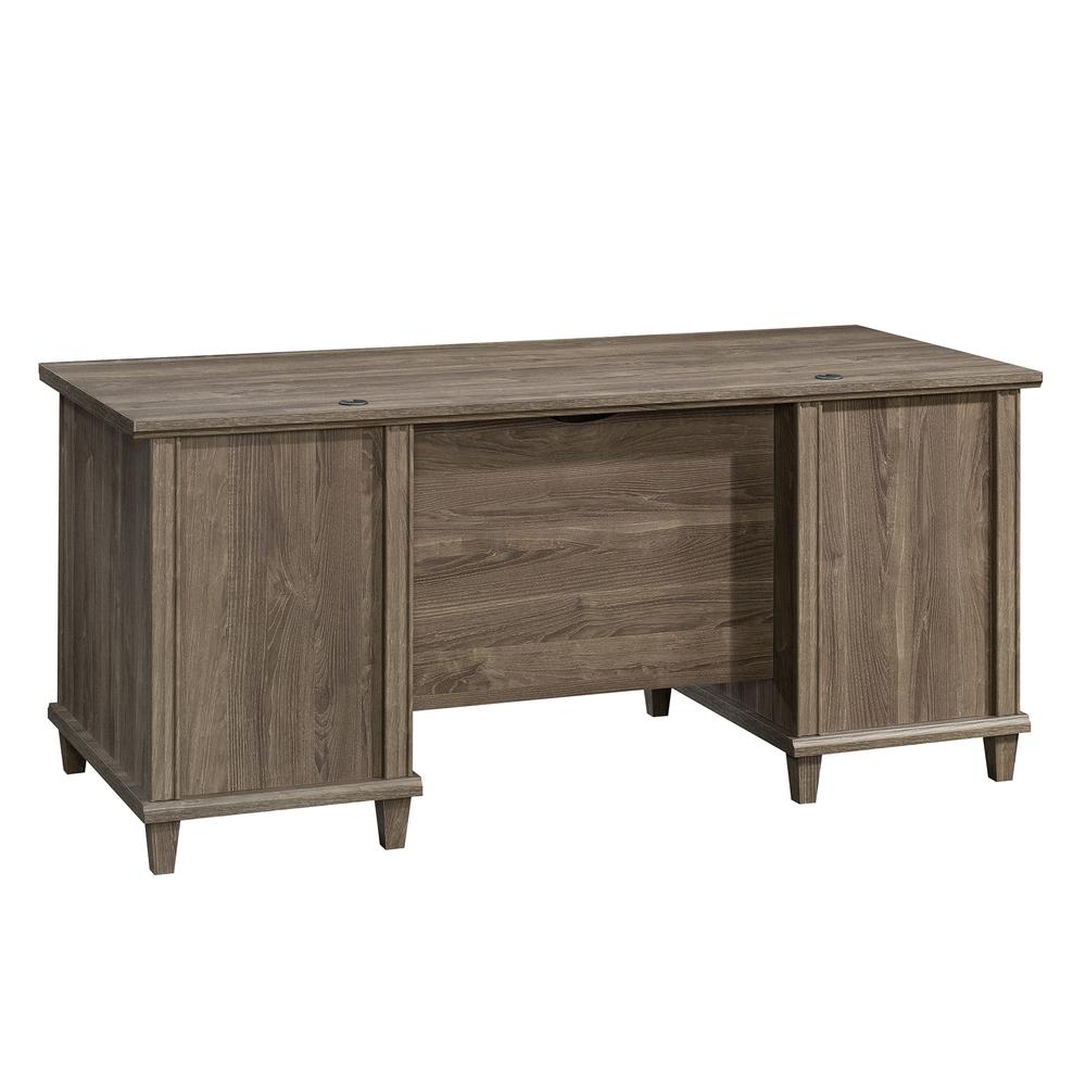 Hammond Commercial Office Executive Desk, Emery Oak finish