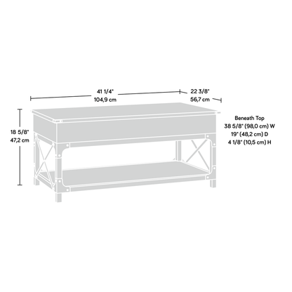 Industrial Lift Top Coffee Table, Belen Kox