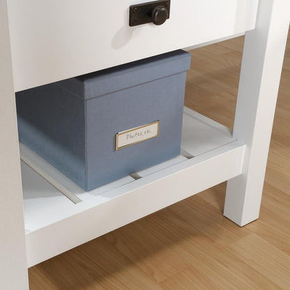 Cottage Road L Desk, Soft White finish