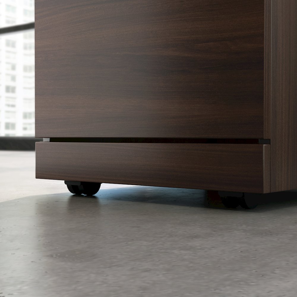 Affirm 72 X 24 Shel 2 Drawer Pedestal Ste, Noble Elm Finish