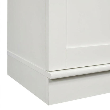 Soft White Storage Cabinet with Spacious Design for Versatile Use