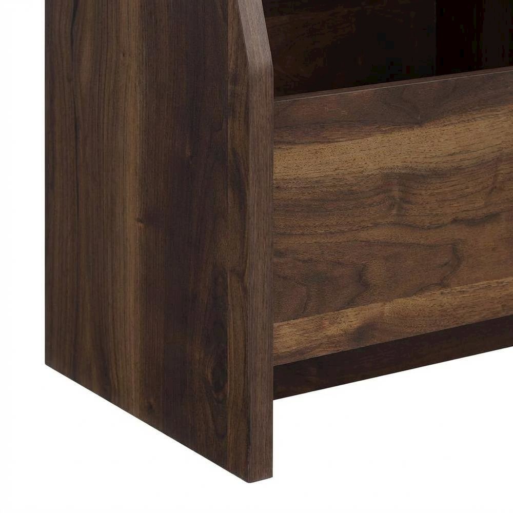 Walnut Finish Bookcase, Rectangular Shape and Bohemian, Mid-century Modern Style