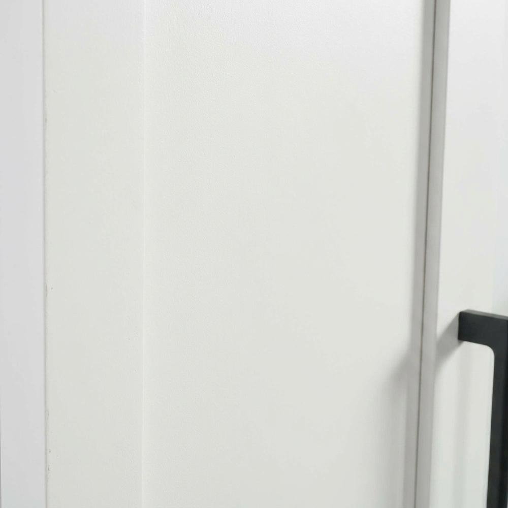 Soft White Storage Cabinet with Spacious Design for Versatile Use