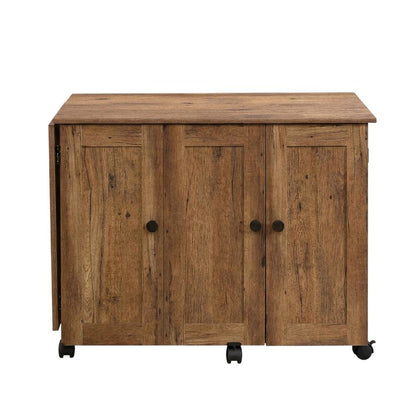 Vintage Oak craft and hobby storage unit with versatile organization features