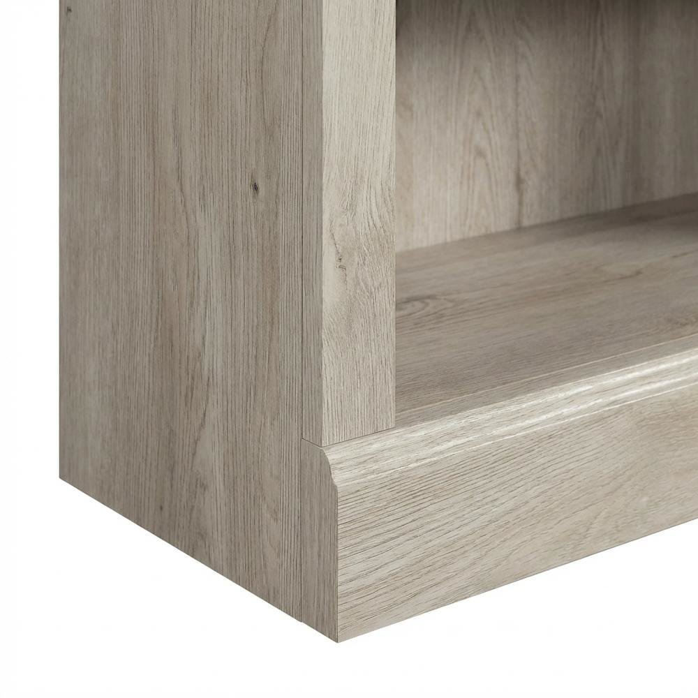 Modern Farmhouse Chalked Chestnut Storage Bookcase with Rectangular Design
