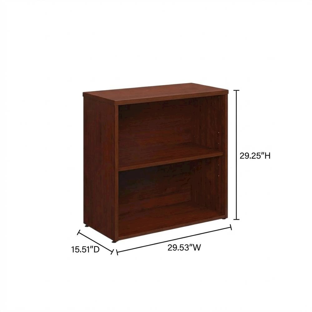 Classic cherry finish office bookcase with contemporary style, spacious storage