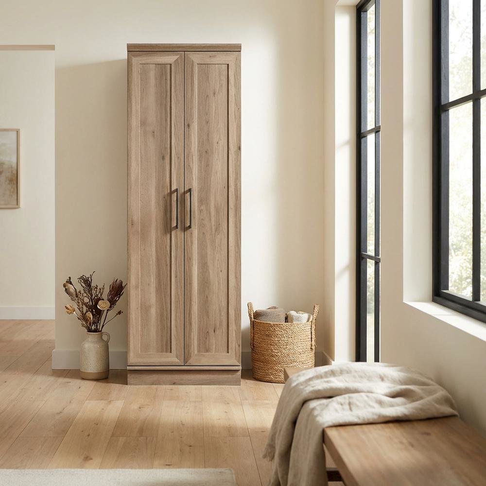 Salt Oak Storage Cabinet With Rectangle Shape And Spacious Design