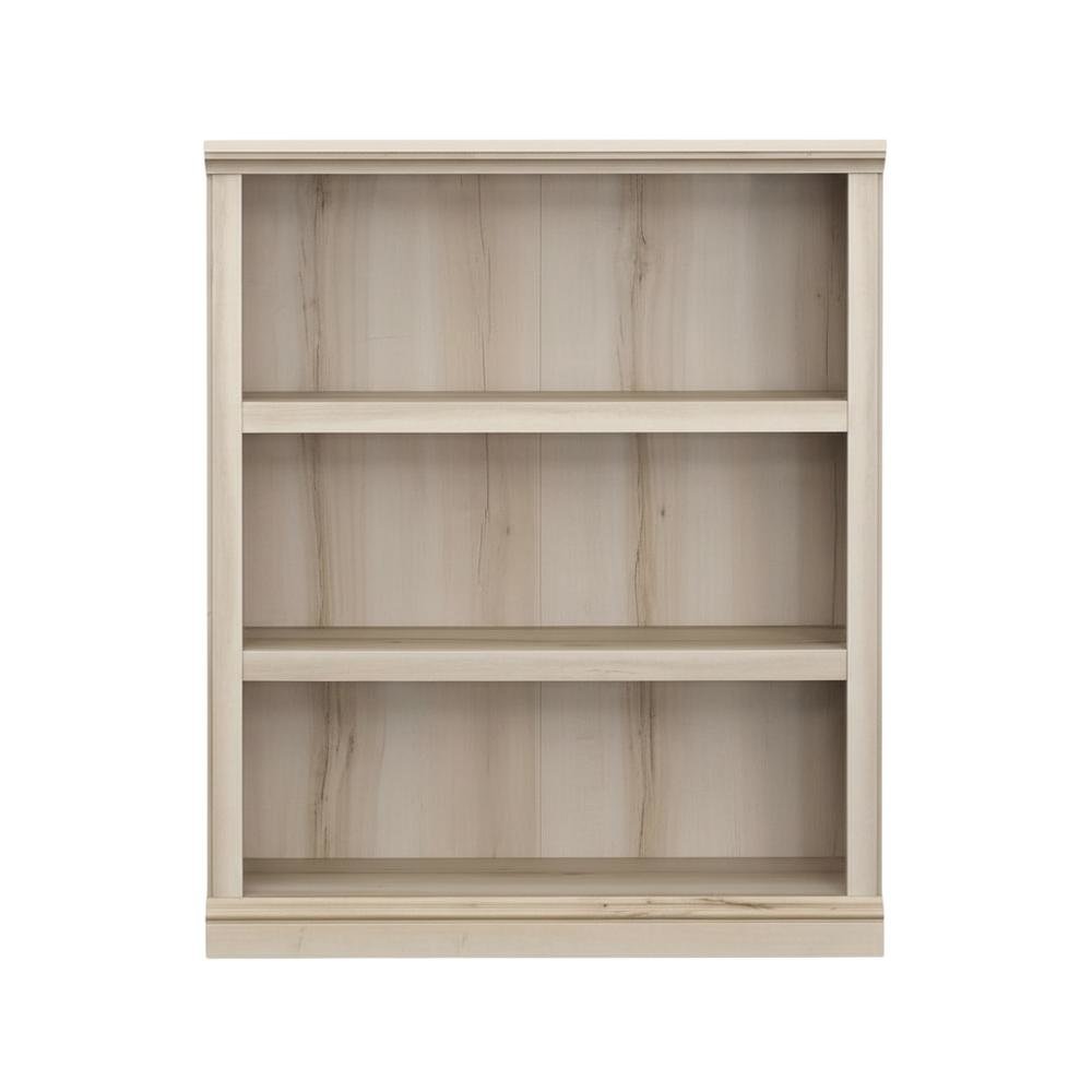 Solid Wood Storage Bookcase in Pacific Maple Finish with Spacious Shelving
