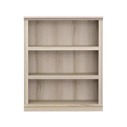 Solid Wood Storage Bookcase in Pacific Maple Finish with Spacious Shelving