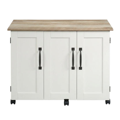 White craft and hobby storage unit with soft finish for organizing supplies
