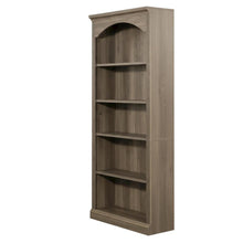 Salt Oak finish bookcase with transitional design, versatile storage solution