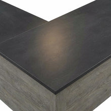 Modern Rectangular Office Desk With Mystic Oak Finish And Transitional Style