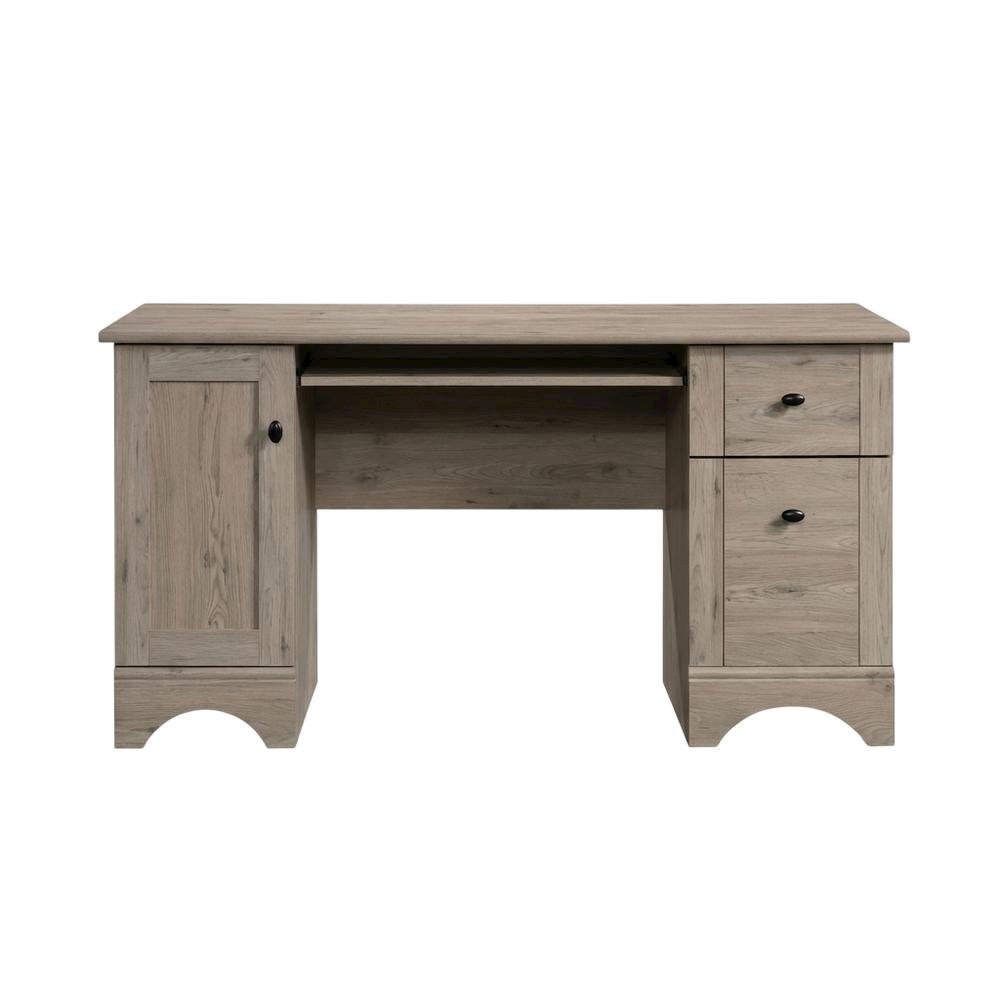 Modern Brown Computer Desk with Coastal Cottage and Transitional Style