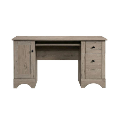 Modern Brown Computer Desk with Coastal Cottage and Transitional Style