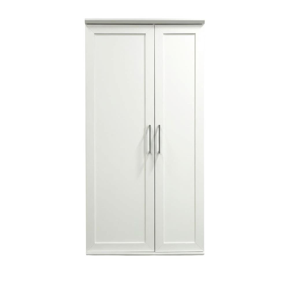 White Storage Cabinet With Coastal Cottage And Shabby Chic Style