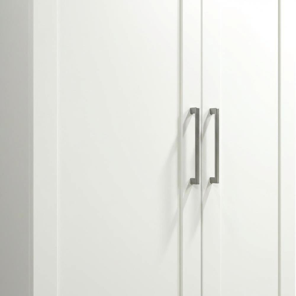 White Storage Cabinet With Coastal Cottage And Shabby Chic Style