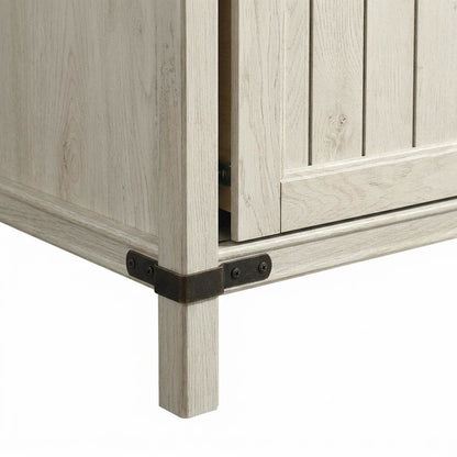 Chalked Chestnut Office File Cabinet with Secure Storage and Modern Design