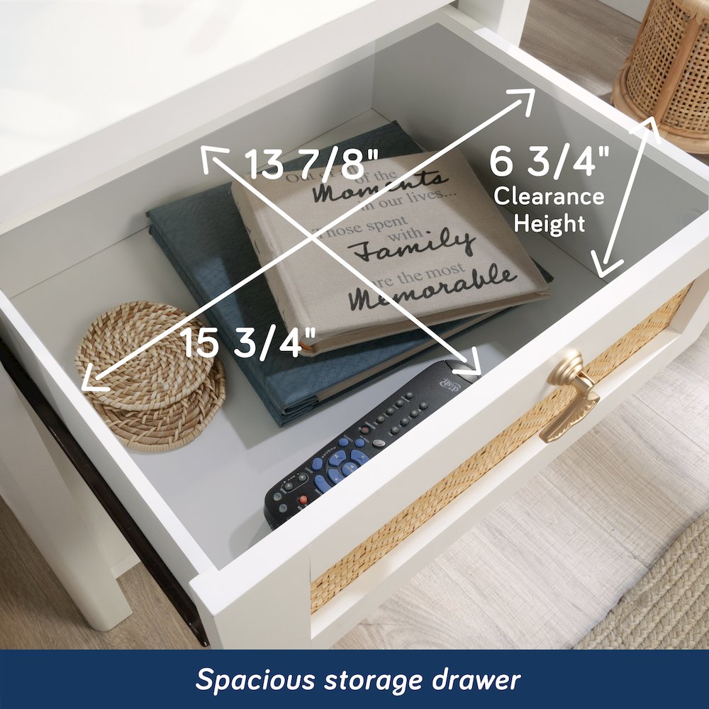 Isabella Isle Nightstand, White Finish
