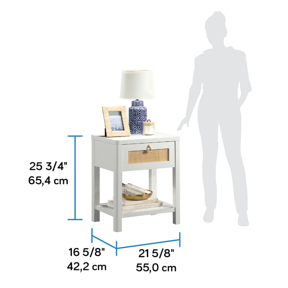 Isabella Isle Nightstand, White Finish