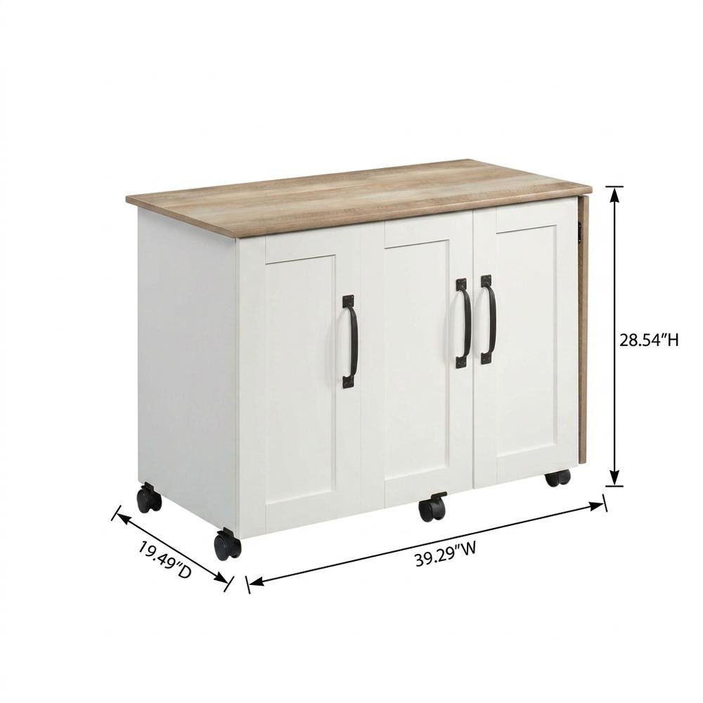 White craft and hobby storage unit with soft finish for organizing supplies