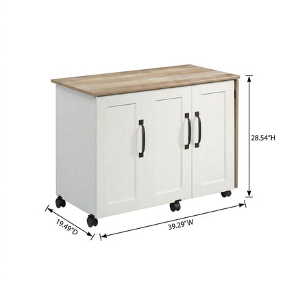 White craft and hobby storage unit with soft finish for organizing supplies