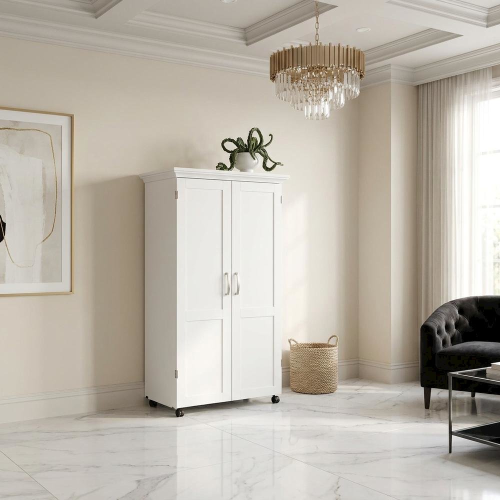 White craft and hobby storage unit with versatile organization features