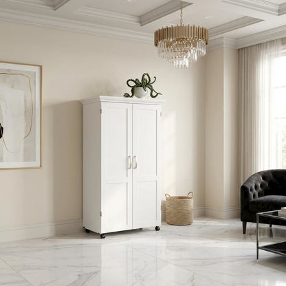 White craft and hobby storage unit with versatile organization features