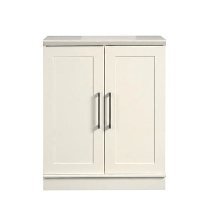 White Finish 37-inch High Storage Cabinet with Base Design