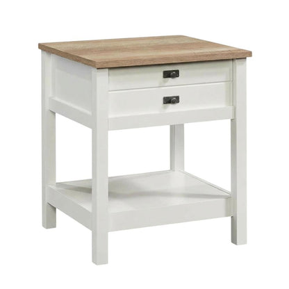 Soft White Finish Nightstand with Coastal Cottage and Modern Farmhouse Style