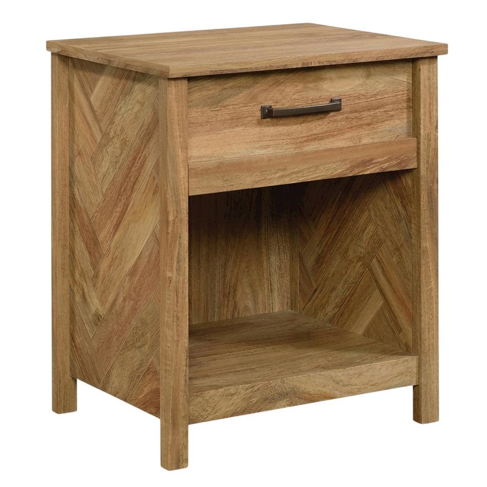 Bohemian Style Nightstand with Sindoori Mango Finish in Modern Farmhouse Look