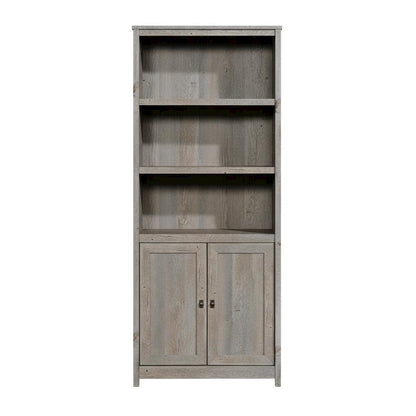 Mystic Oak Finish Bookcase with Rectangle Shape and Coastal Cottage Style