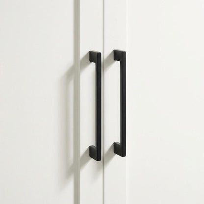White Finish Storage Cabinet With Spacious Interior And Modern Design