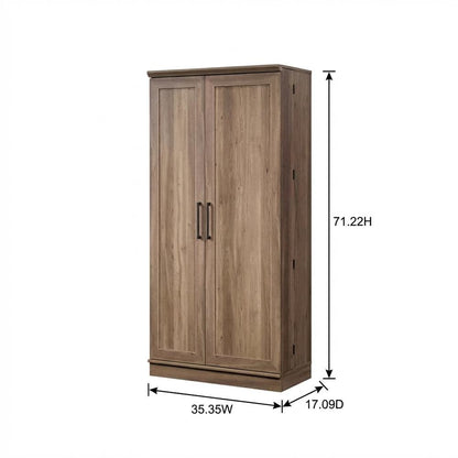 Salt Oak Storage Cabinet With Spacious Interior And Classic Finish