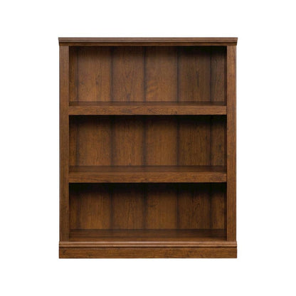 Cherry finish wooden bookcase for clean storage and display