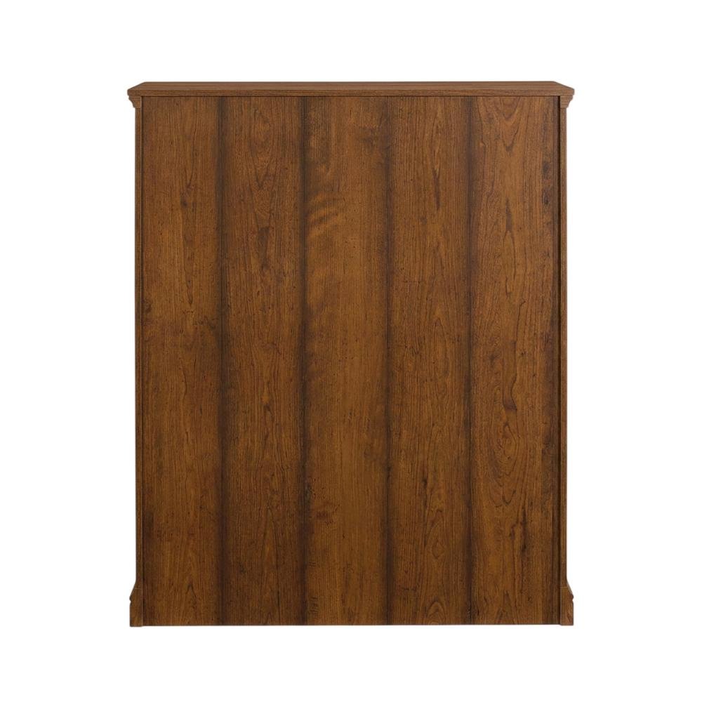 Cherry finish wooden bookcase for clean storage and display