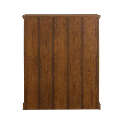 Cherry finish wooden bookcase for clean storage and display