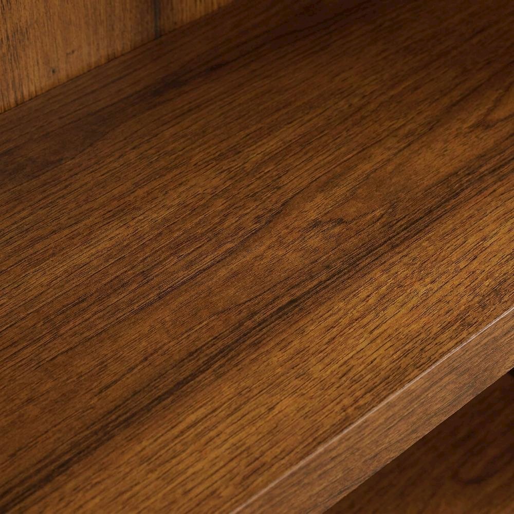 Cherry finish wooden bookcase for clean storage and display