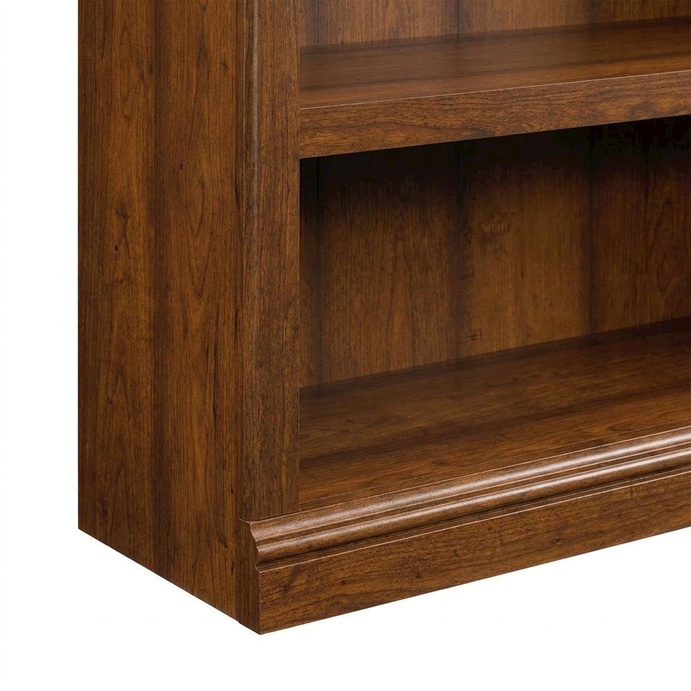 Cherry finish wooden bookcase for clean storage and display