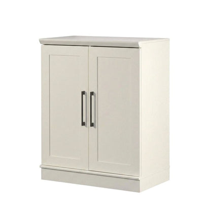 White Finish 37-inch High Storage Cabinet with Base Design