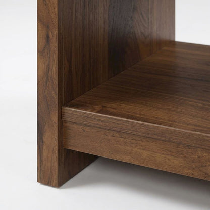 Nightstand with Rich Walnut Finish and Transitional Style
