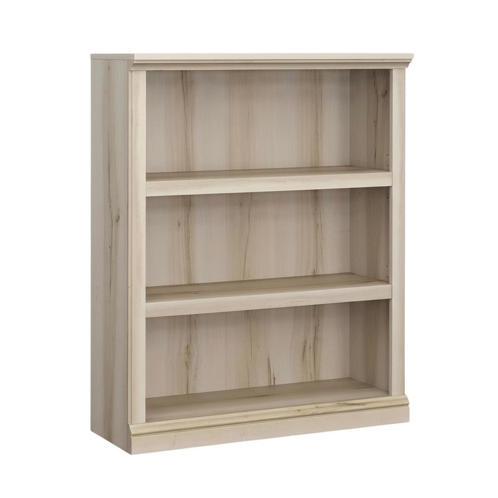 Solid Wood Storage Bookcase in Pacific Maple Finish with Spacious Shelving